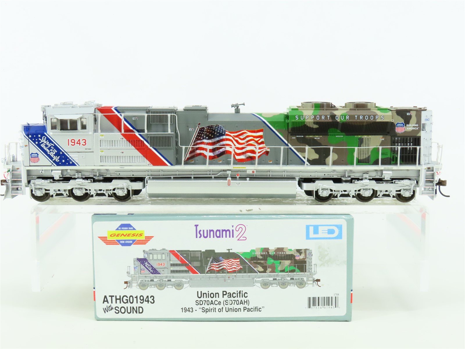 HO Athearn Genesis ATHG01943 Spirit of the Union Pacific SD70AH Diesel DCC/Sound