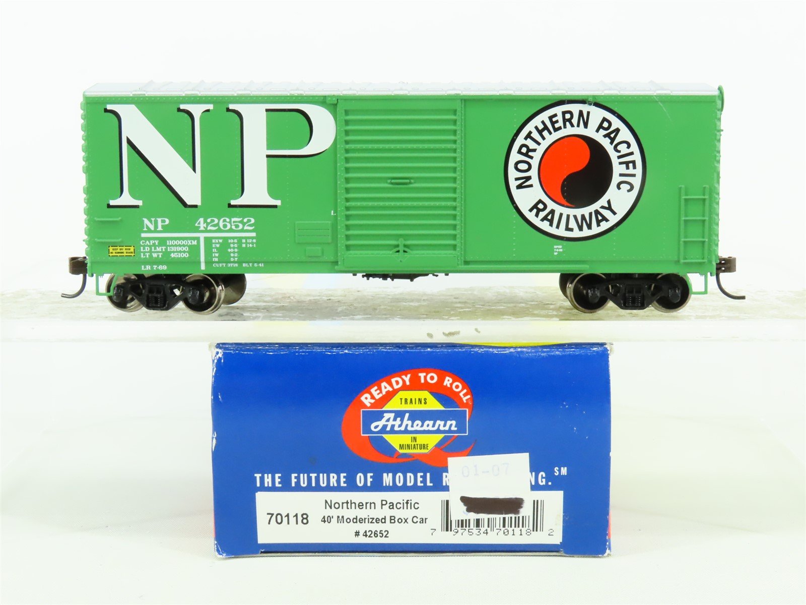 HO Scale Athearn 70118 NP Northern Pacific 40' Modernized Box Car #42652