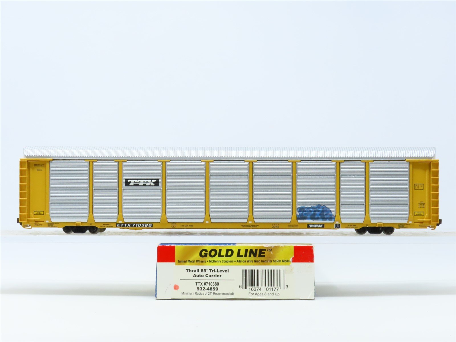 HO Walthers Gold Line 932-4859 ETTX 89' Tri-Level Auto Carrier #710380 Custom