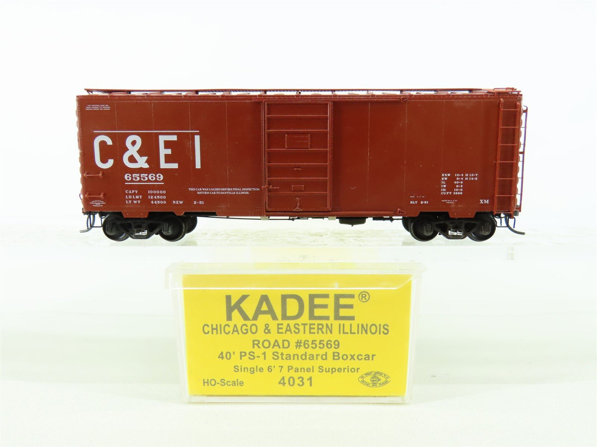 HO Scale Kadee 4031 C&amp;EI Chicago &amp; Eastern Illinois 40&#39; Steel Box Car #65569