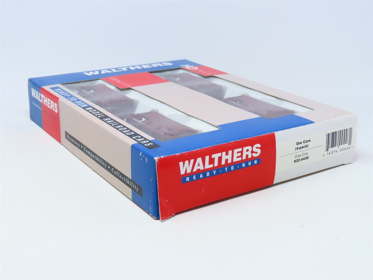 HO Scale Walthers 932-4408 Data Only Ore Car Set 4-Pack