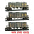 N Micro-Trains MTL 98302209 CSX 43' 3-Bay Rapid Discharge Hopper Weathered 3-Pk