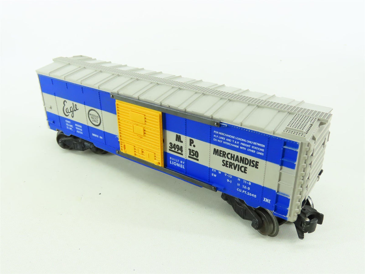 O Gauge 3-Rail Lionel 3494-150 MP MoPac &quot;Eagle&quot; Operating Box Car #3494150