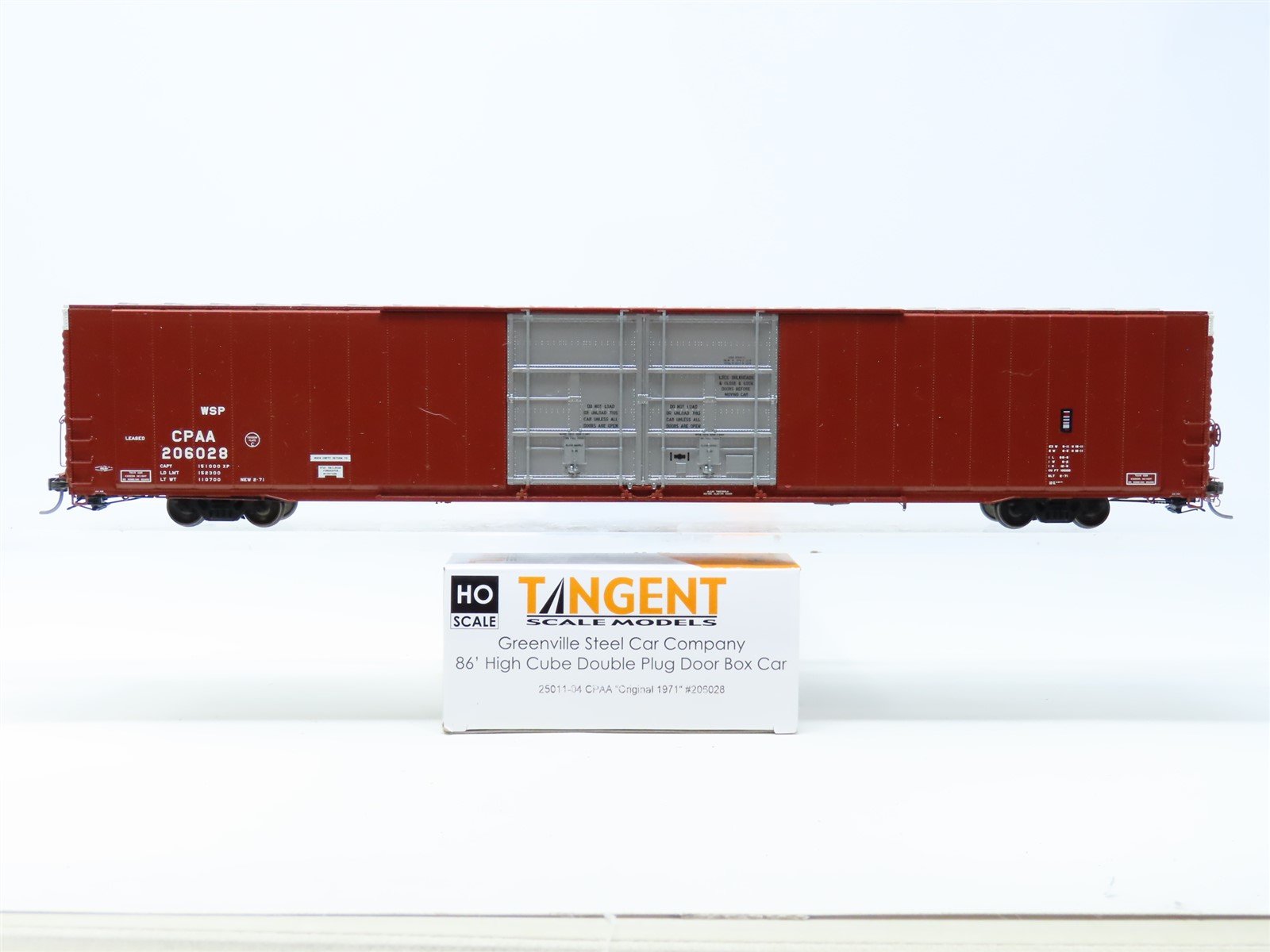 HO Scale Tangent 25011-04 CPAA Greenville 86' High Cube Box Car #206028