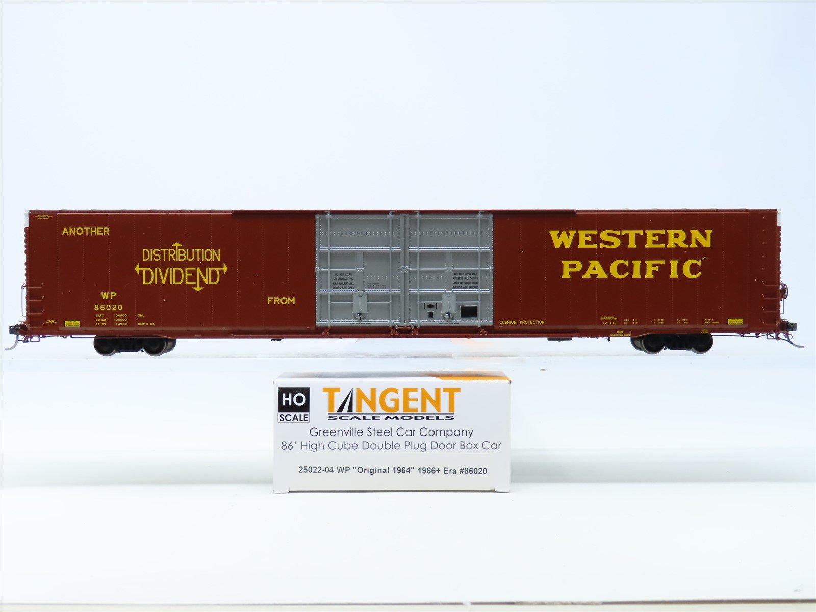 HO Tangent 25022-04 WP Western Pacific 86' Greenville High Cube Box Car #86020