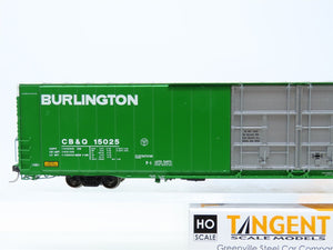 HO Tangent 25028-02 CB&Q Burlington Route 86' Greenville High Cube Boxcar 15025