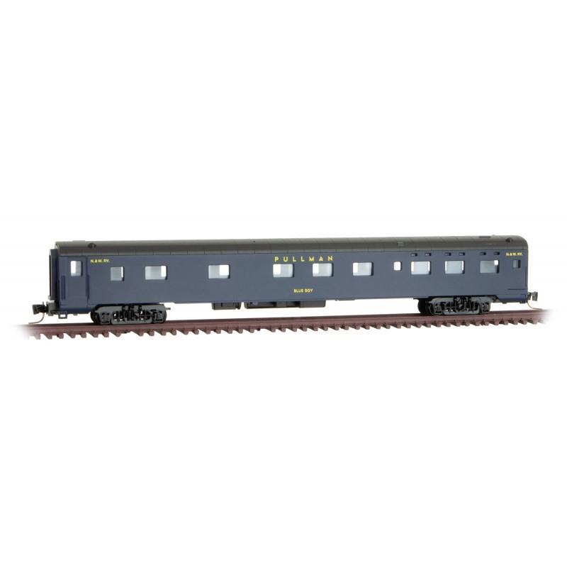 Z Micro-Trains MTL 55000240 N&amp;W Norfolk &amp; Western 83&#39; Sleeper Passenger Blue Boy