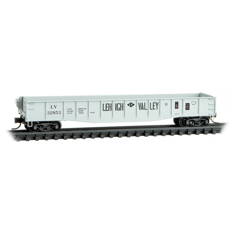 N Scale Micro-Trains MTL 04600480 LV Lehigh Valley 50&#39; Fishbelly Gondola #32953
