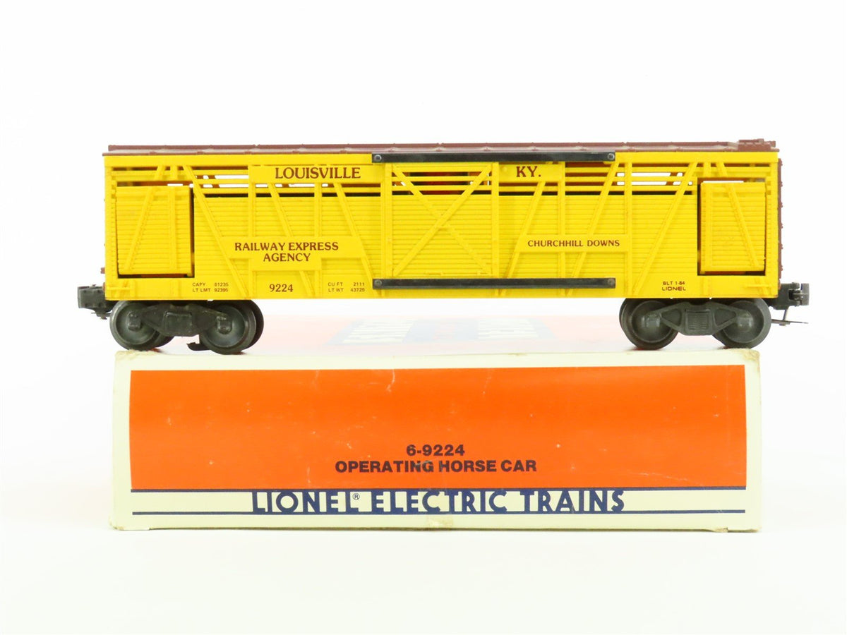 O Gauge 3-Rail Lionel 6-9224 Rea &quot;Churchill Downs&quot; Operating Horse Car #9224
