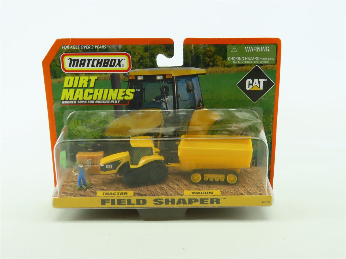 Matchbox Dirt Machines #34309 CAT Field Shaper Tractor &amp; Wagon