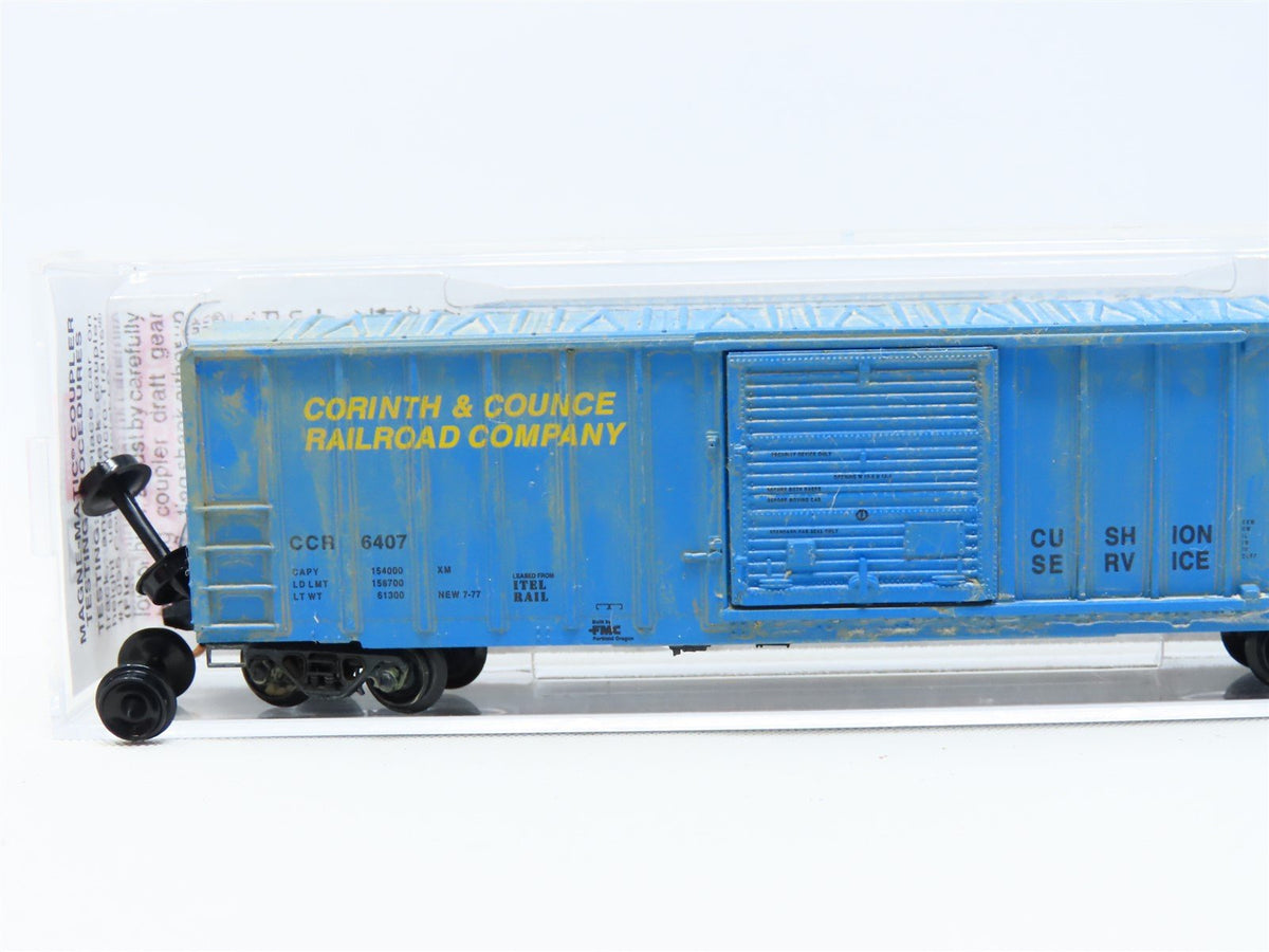 N Scale Micro-Trains MTL 25140 CCR Corinth &amp; Counce 50&#39; Box Car #6407 Weathered