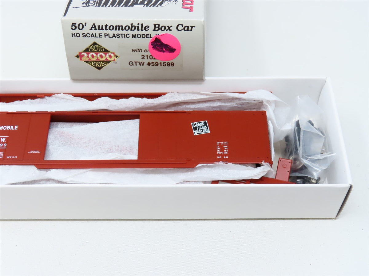 HO Scale Proto 2000 Kit 21022 GTW Grand Trunk Western 50&#39; Steel Box Car #591599