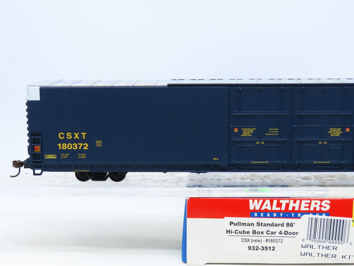HO Scale Walthers 932-3512 CSX Pullman Standard 86&#39; Hi-Cube Box Car #180372