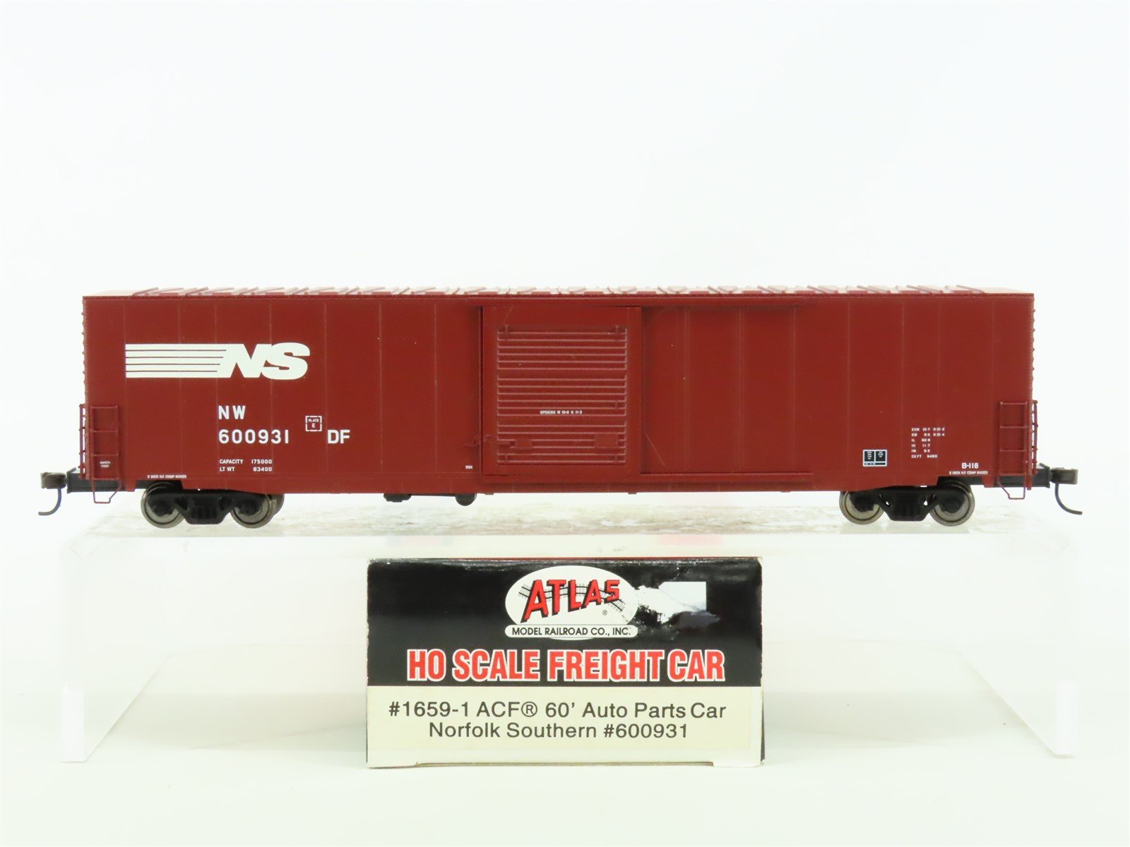 HO Scale Atlas 1659-1 NW NS Norfolk Southern 60' Auto Parts Box Car #600931