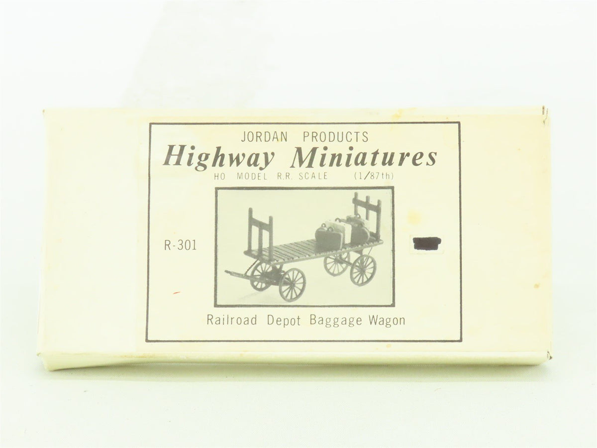 HO Scale Jordan Highway Miniatures Kit #R-301 Railroad Depot Baggage Wagon
