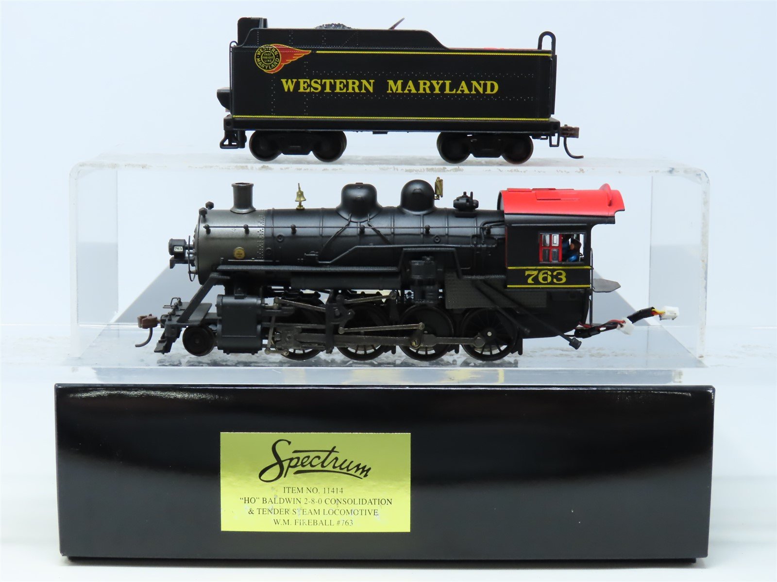 HO Scale Bachmann Spectrum 11414 WM "Fireball" 2-8-0 Consolidation Steam #763