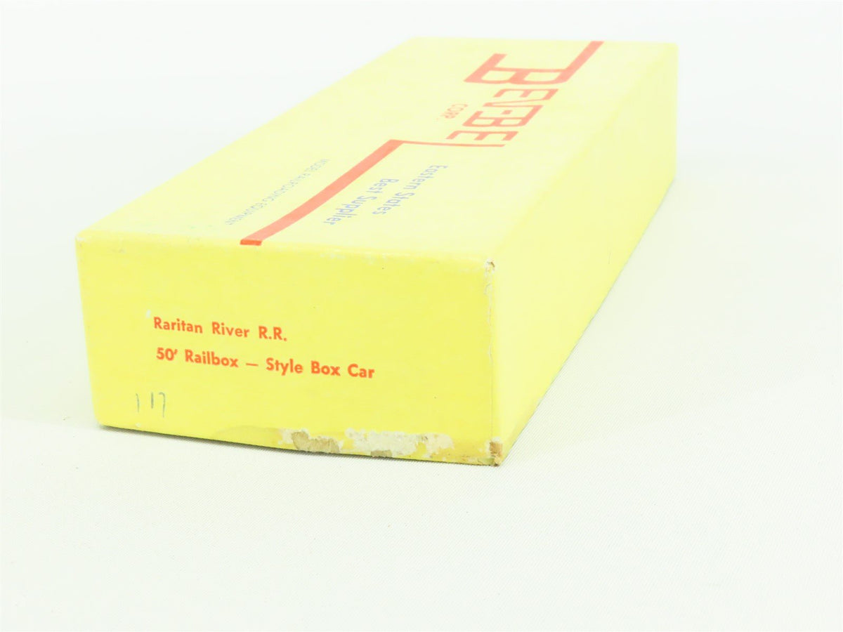 HO Scale Bev-Bel Wood Kit RR Raritan River 50&#39; Box Car #404