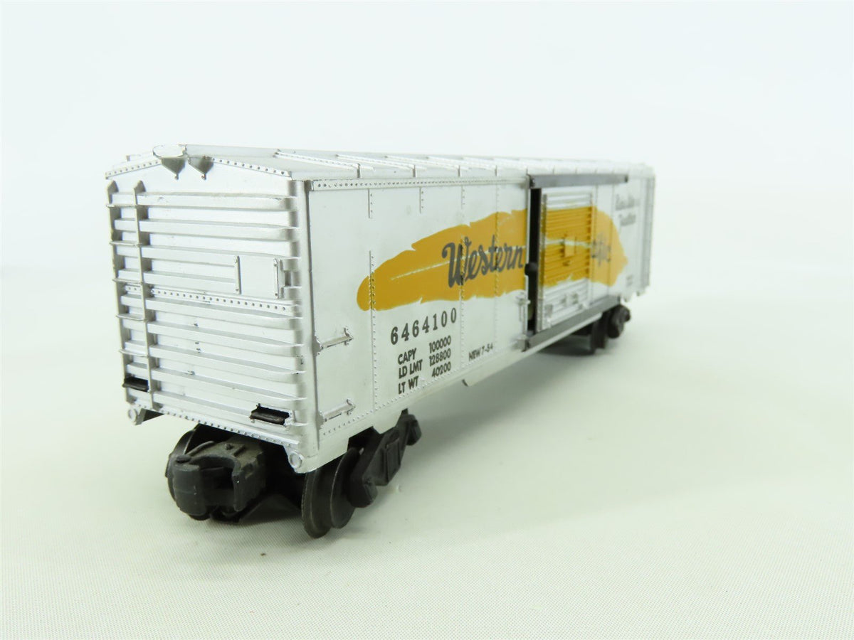 O Gauge 3-Rail Lionel 6464-100 WP Western Pacific &quot;Feather&quot; Steel Boxcar 6464100