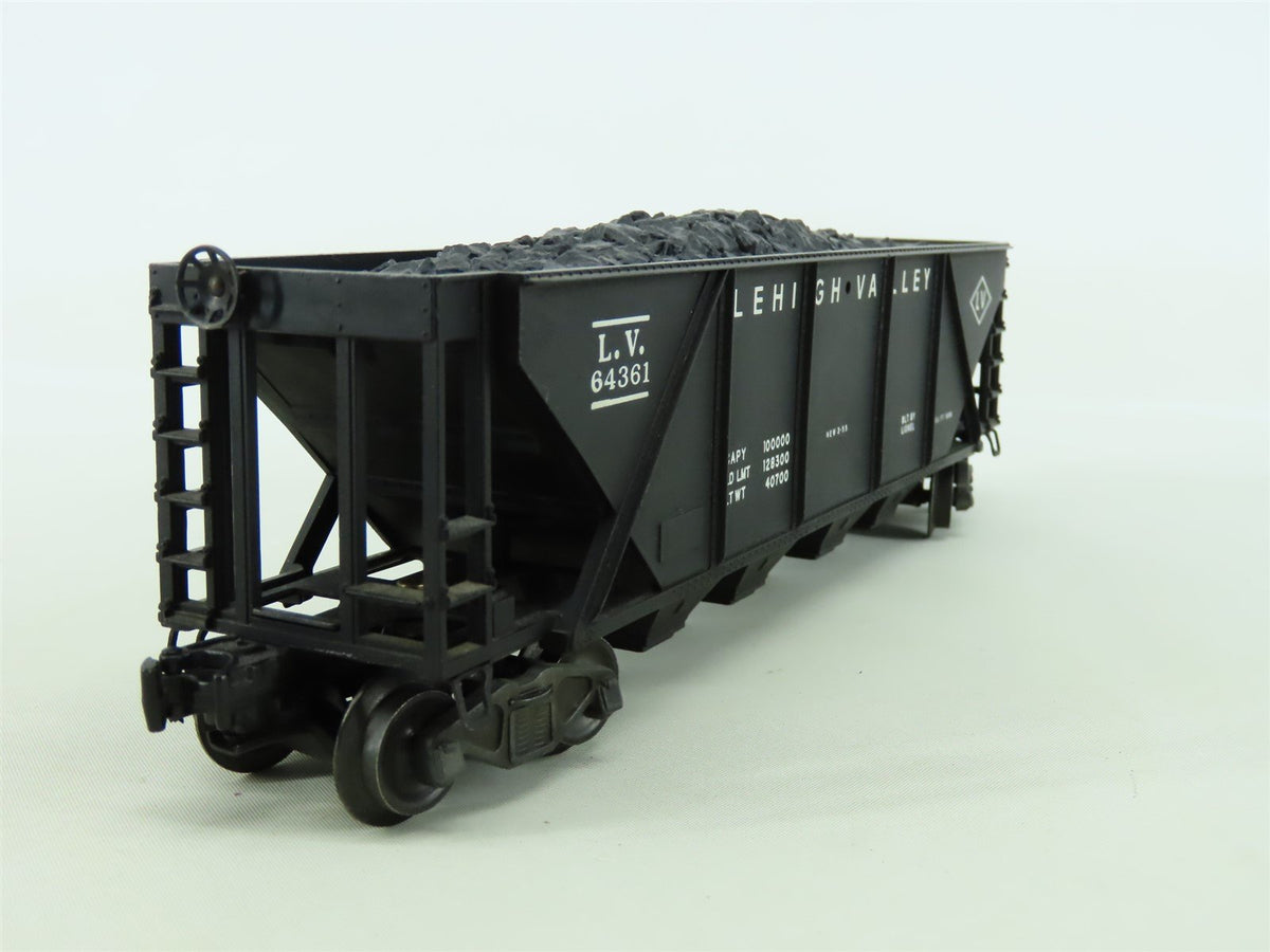 O Gauge 3-Rail Lionel 6436 LV Lehigh Valley 4-Bay Hopper w/Coal Load #64361