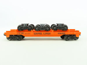 O Gauge 3-Rail Lionel Post War 6362-55 Truck Flat Car w/ Load - Orange #636255