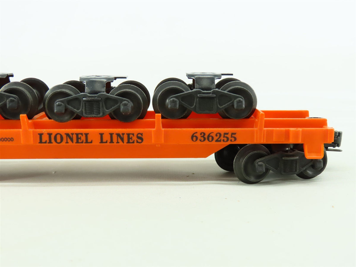 O Gauge 3-Rail Lionel Post War 6362-55 Truck Flat Car w/ Load - Orange #636255