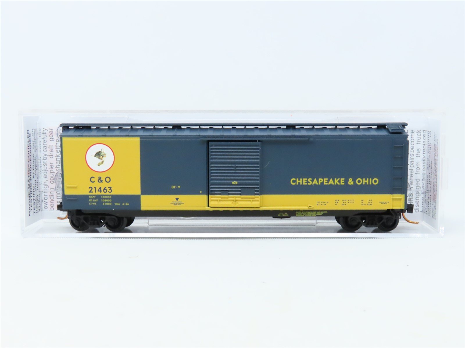 N Scale Micro-Trains MTL 03100073 C&O "The Chessie Route" 50' Box Car #21463