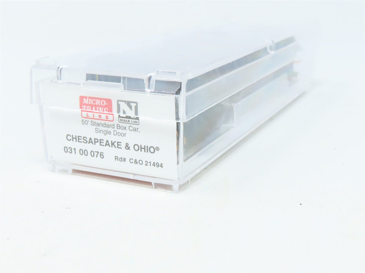 N Scale Micro-Trains MTL 03100076 C&amp;O &quot;The Chessie Route&quot; 50&#39; Box Car #21494