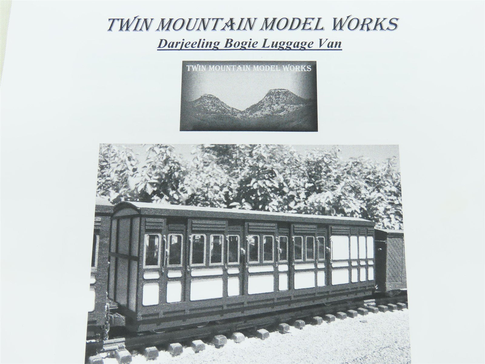 HO/16mm Scale Twin Mountain Model Works Kit Darjeeling Bogie