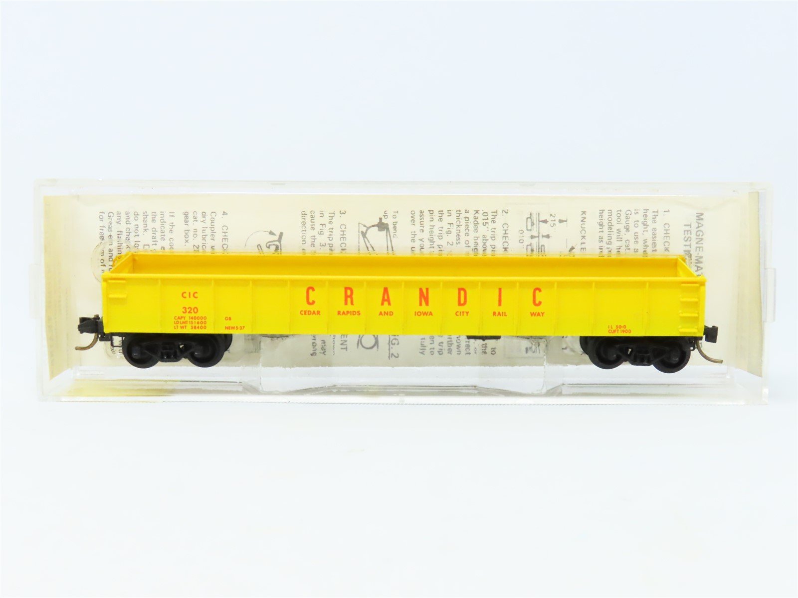 N Scale Micro-Trains MTL Kadee 48040 CIC Crandic 50' Rib-Side Gondola #320