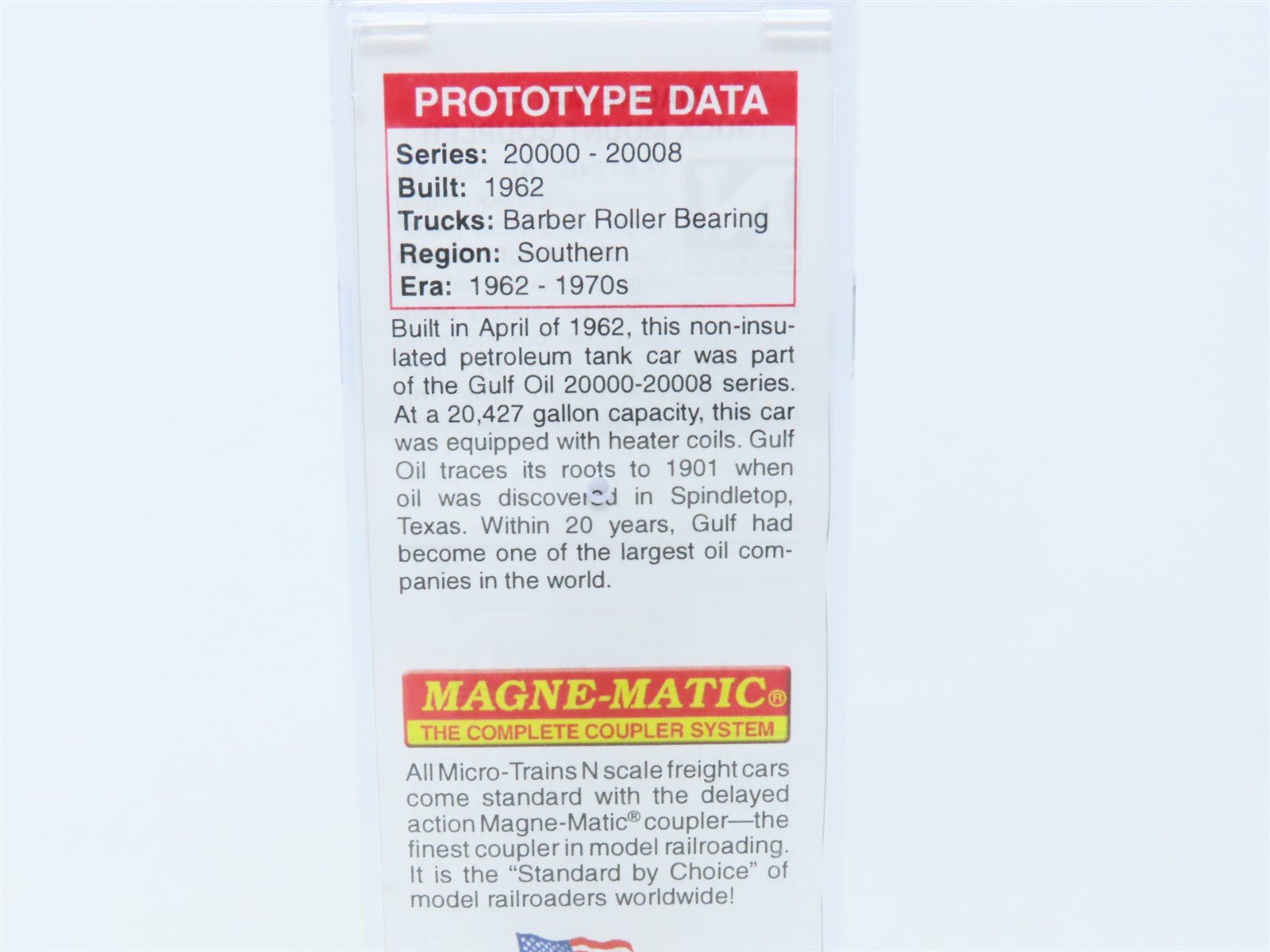 N Micro-Trains MTL 11000332 WRNX Gulf Oil 56' General Service Tank Car #20008