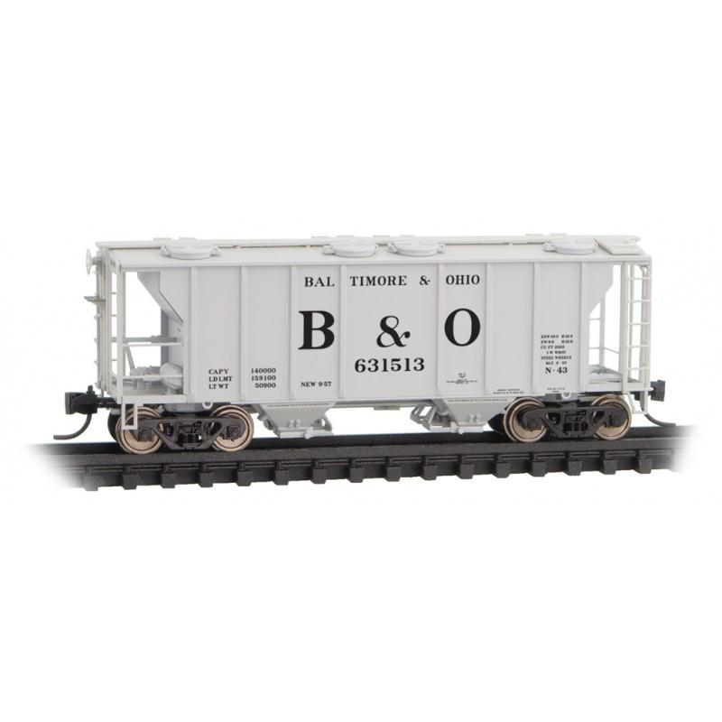 N Scale Micro-Trains MTL 09500041 B&amp;O Baltimore &amp; Ohio 2-Bay Hopper #631513