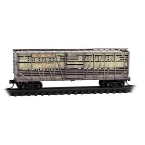 N Scale Micro-Trains MTL 98305045 UP Union Pacific 40' Stock Car Set - Weathered