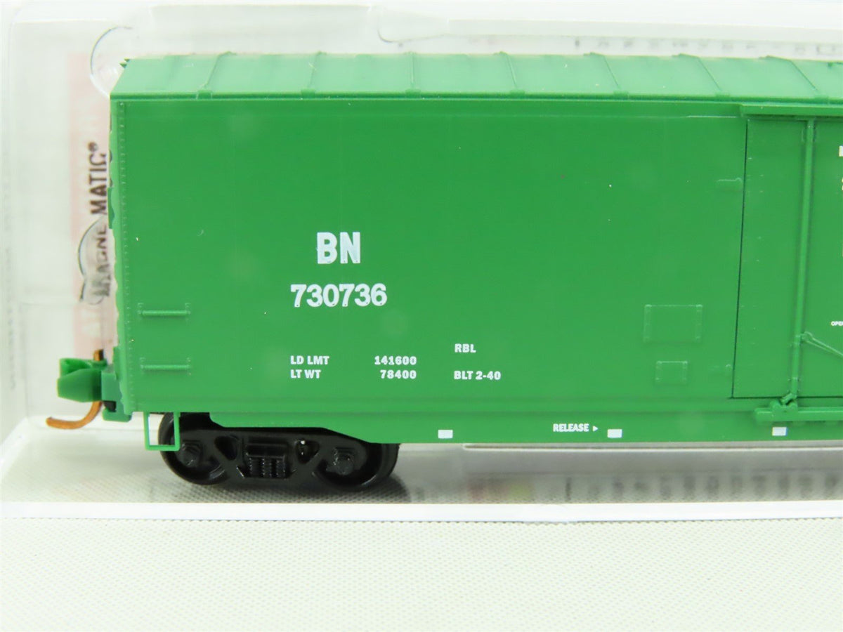 N Scale Micro-Trains MTL 03800520 BN Burlington Northern 50&#39; Box Car #730736