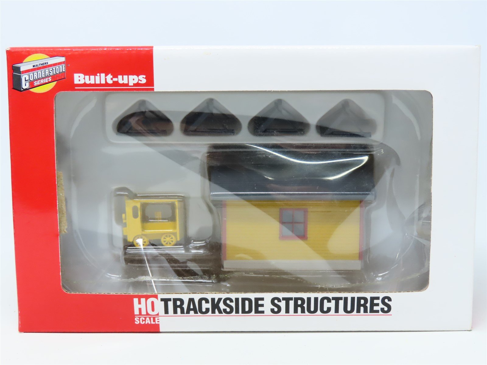 HO Walthers Built-Ups #933-2801 Speeder Shed, Speeder & Four Track Bumpers