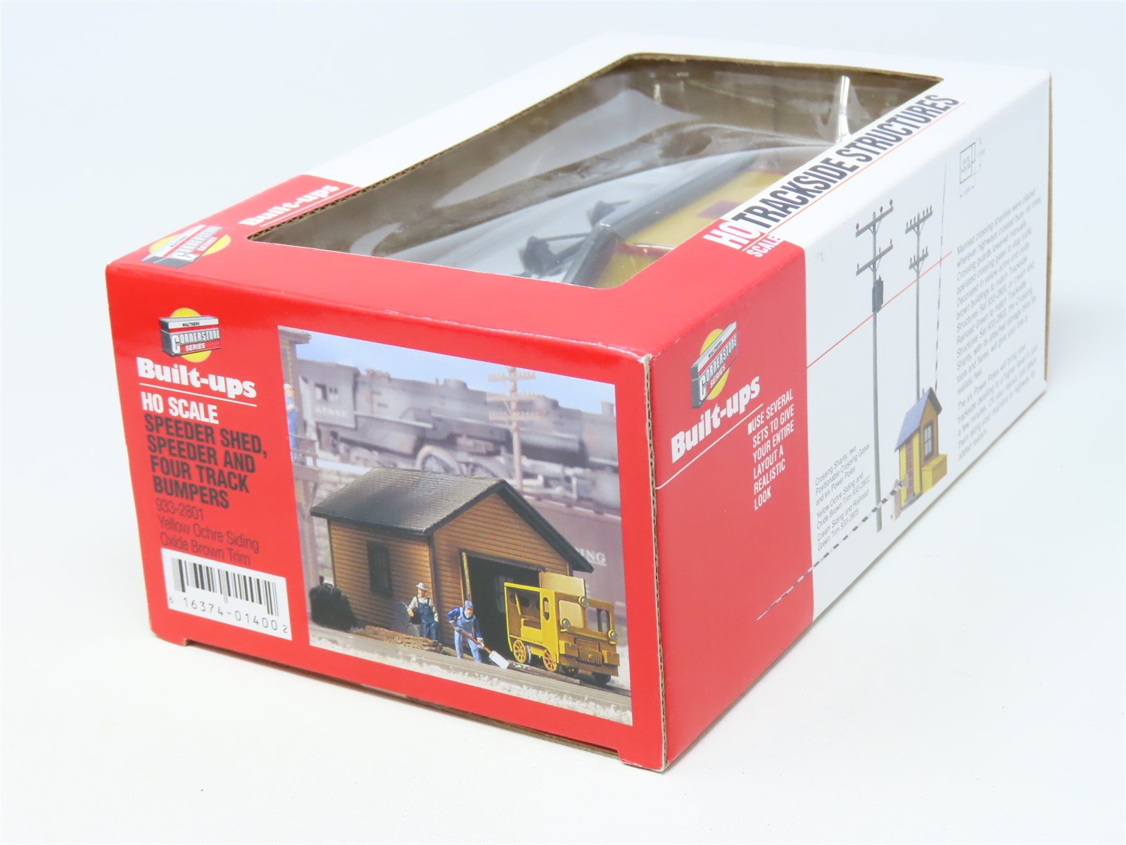 HO Walthers Built-Ups #933-2801 Speeder Shed, Speeder & Four Track Bumpers