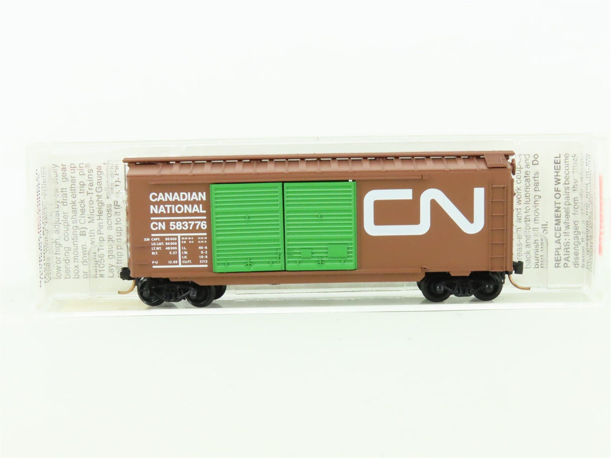 N Scale Micro-Trains MTL 23070 CN Canadian National 40&#39; Steel Box Car #583776