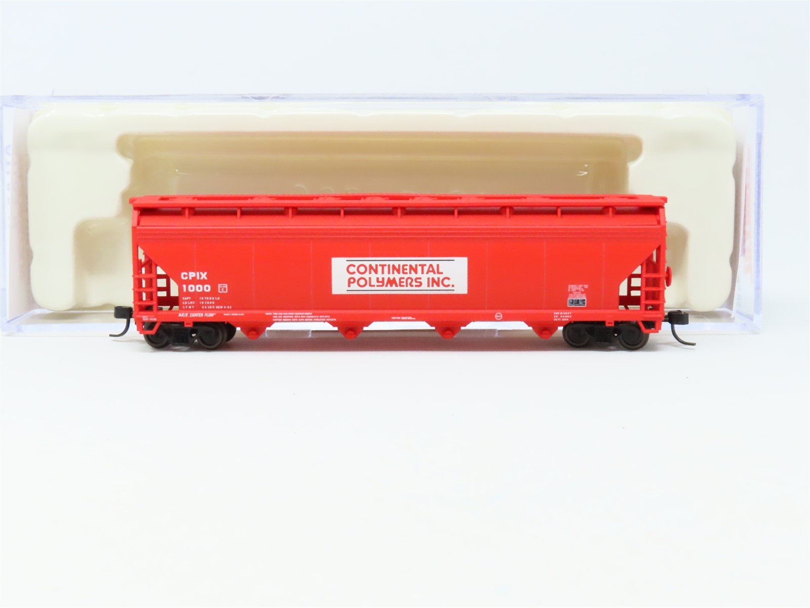 N Scale Atlas Trainman 50000087 CPIX Continental Polymers Inc 4-Bay Hopper #1000