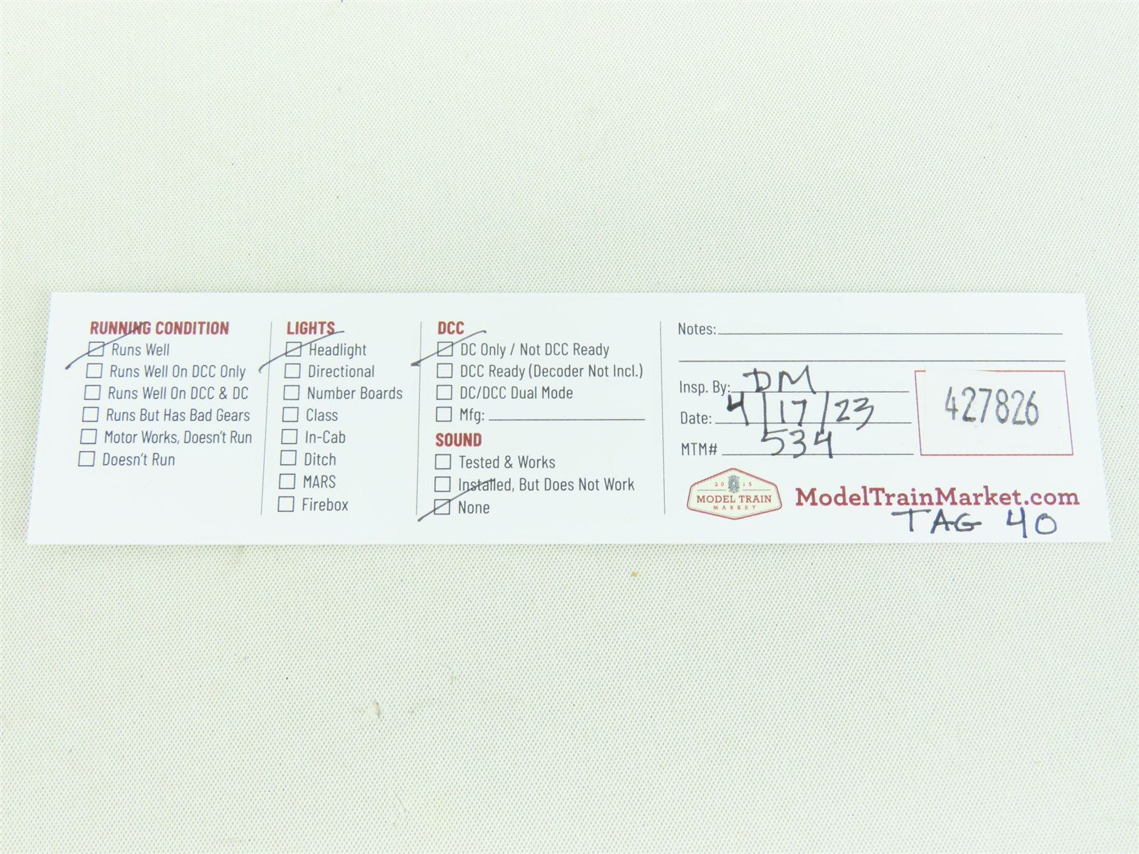 HO Scale Athearn TAG Tennessee Alabama & Georgia EMD SD9 Diesel #40 - Custom