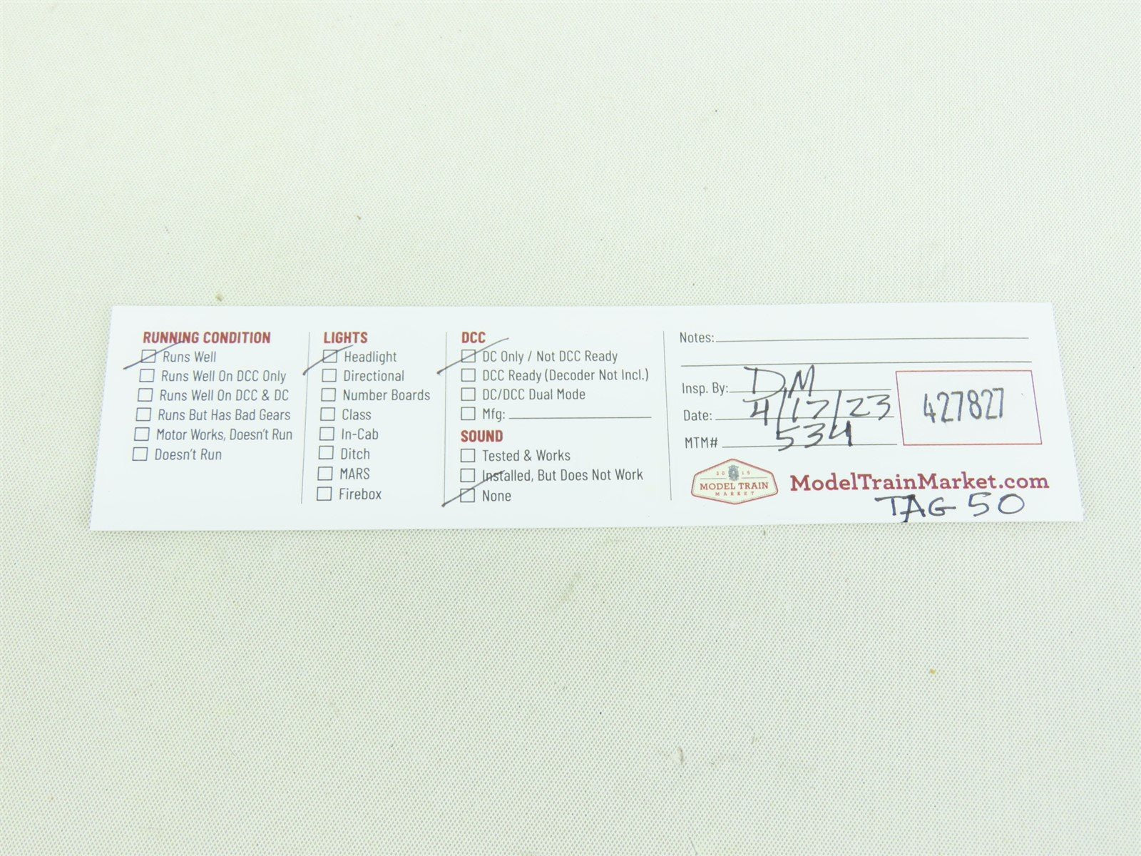 HO Scale Athearn TAG Tennessee Alabama & Georgia EMD SD9 Diesel #50 - Custom