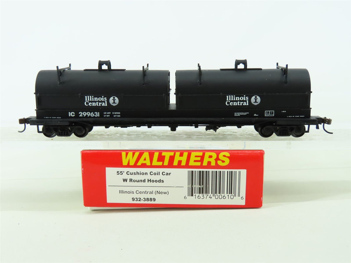 HO Scale Walthers 932-3889 IC Illinois Central 55&#39; Cushion Coil Car #299631