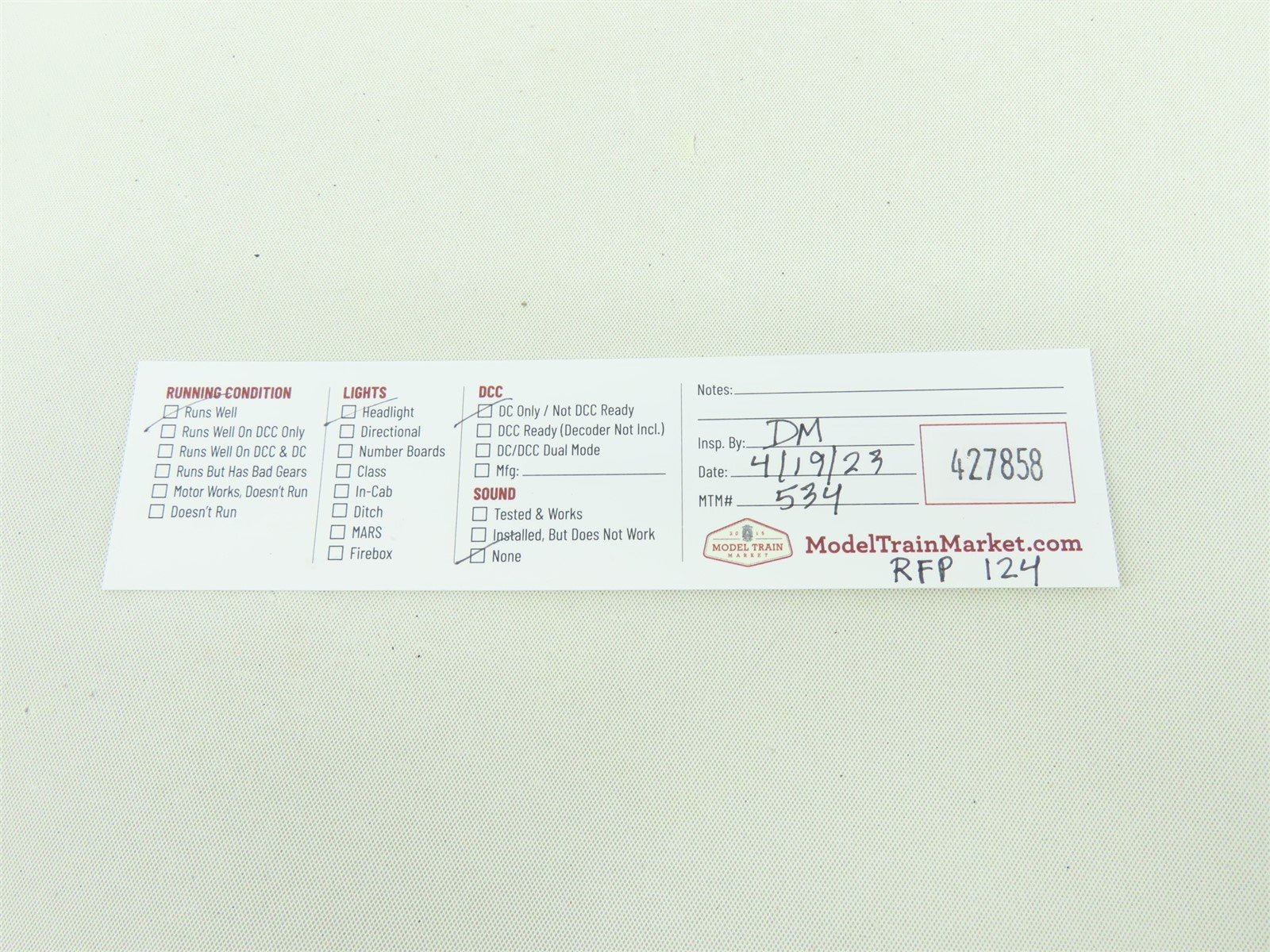 HO Athearn RFP Richmond Fredericksburg & Potomac EMD GP7 Diesel #124 - Custom