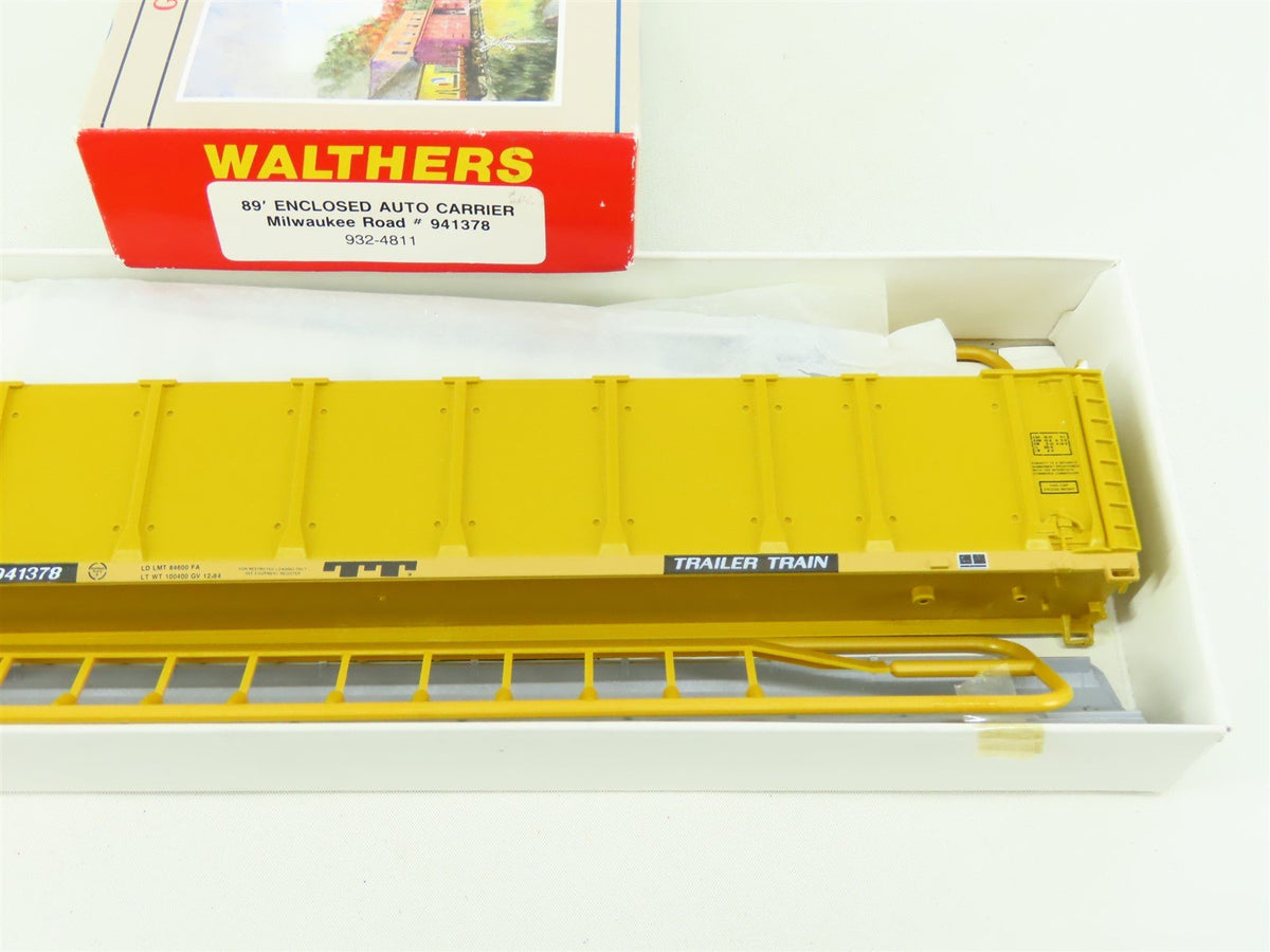 HO Scale Walthers Kit 932-4811 TTGX Milwaukee Road 89&#39; Auto Carrier #941378