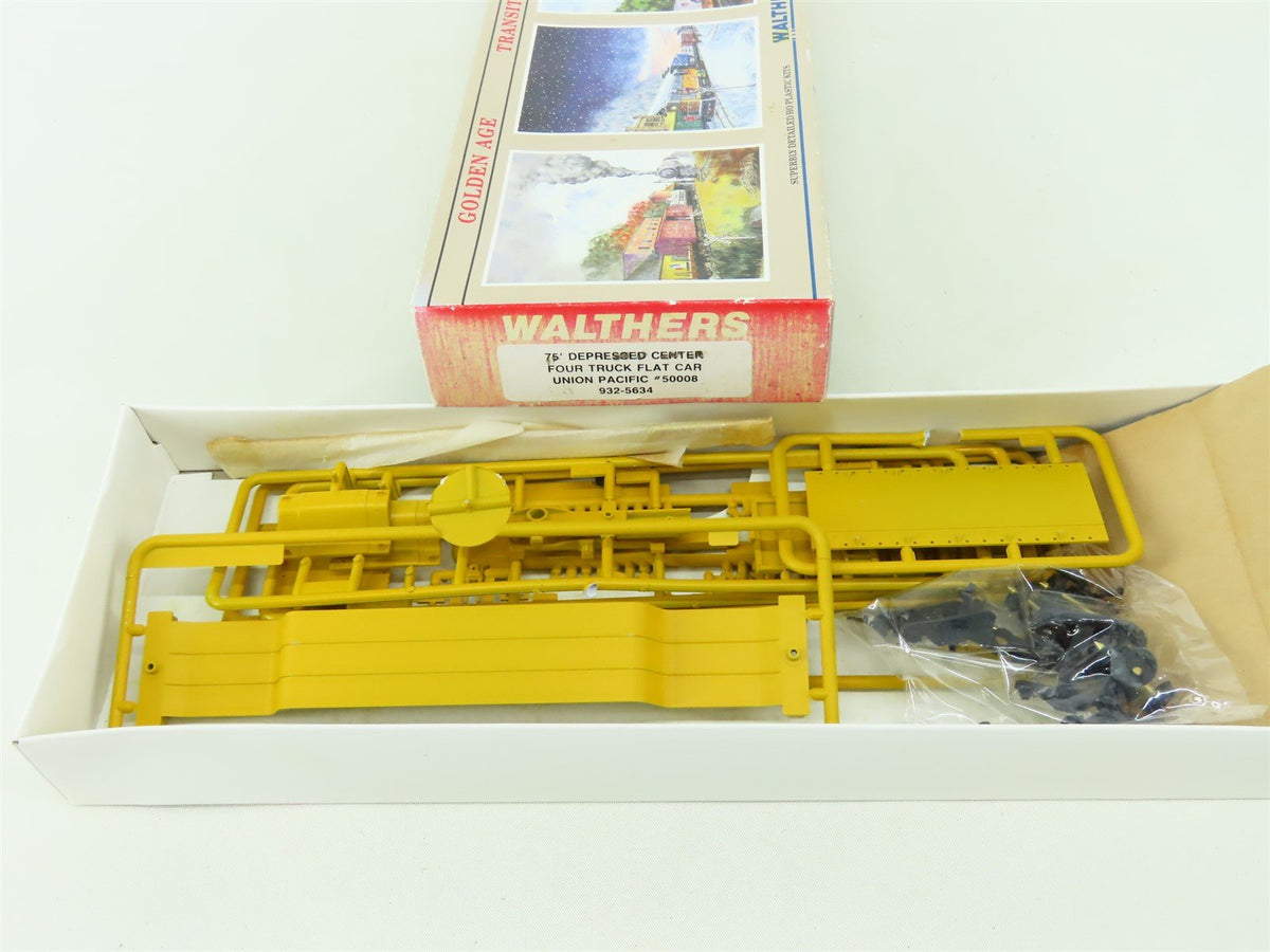 HO Walthers Kit 932-5634 UP Union Pacific 75&#39; Depressed Center Flat Car #50008