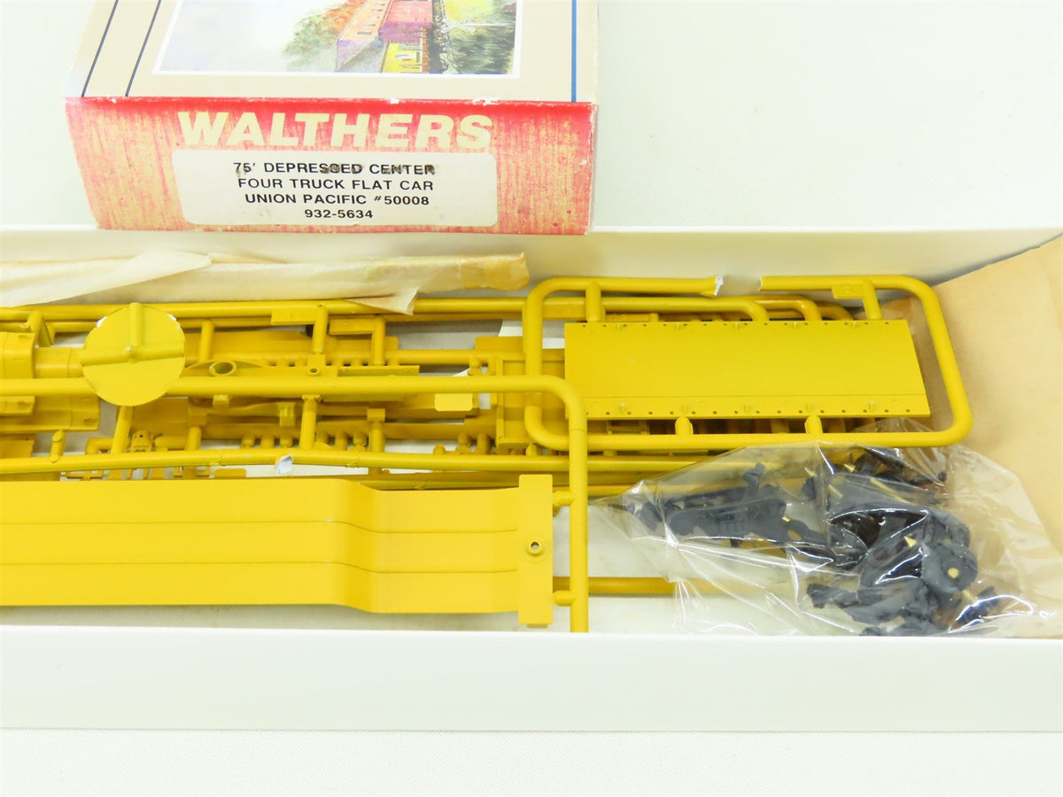 HO Walthers Kit 932-5634 UP Union Pacific 75&#39; Depressed Center Flat Car #50008