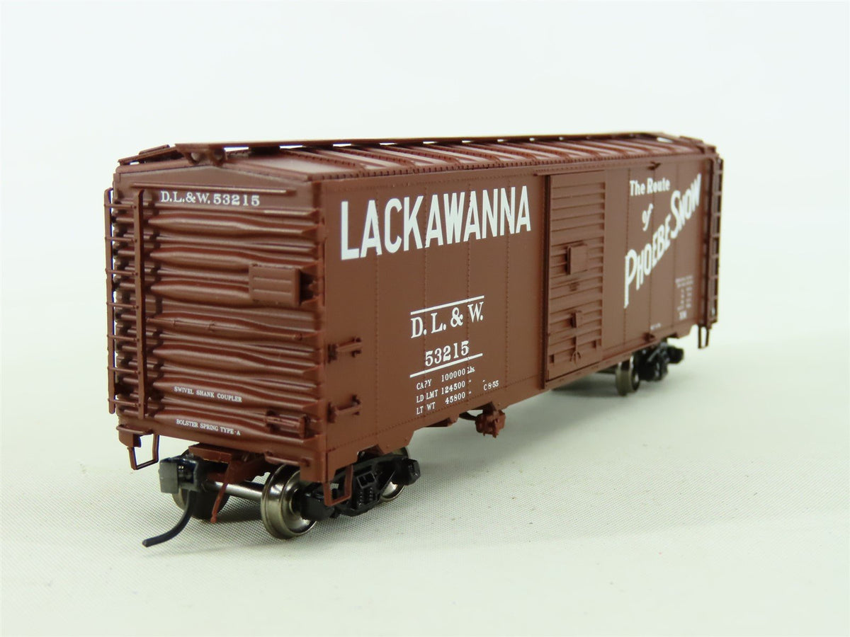 HO Scale InterMountain/ELHS DL&amp;W Lackawanna &quot;Phoebe Snow&quot; 40&#39; Box Car #53215