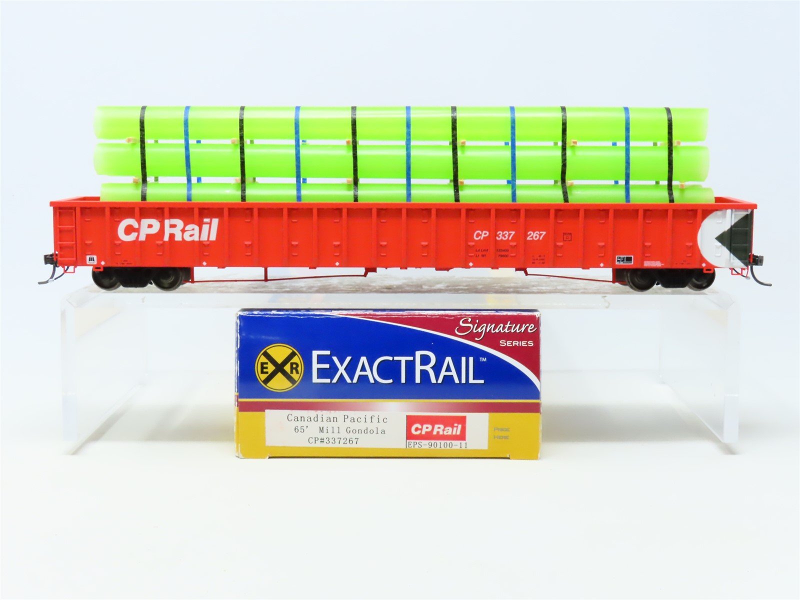 HO Scale ExactRail #EPS-90100-11 CP Rail 65' Mill Gondola w/ Custom Load #337267
