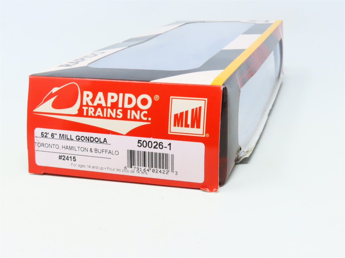 HO Rapido #50026-1 TH&amp;B Toronto Hamilton &amp; Buffalo Gondola #2415 w/ Custom Load