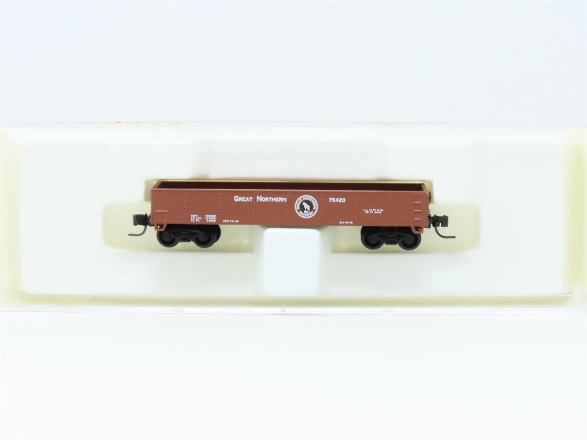 Z Scale Micro-Trains MTL Kadee 14306-2 GN Great Northern &quot;Goat&quot; Gondola #75420