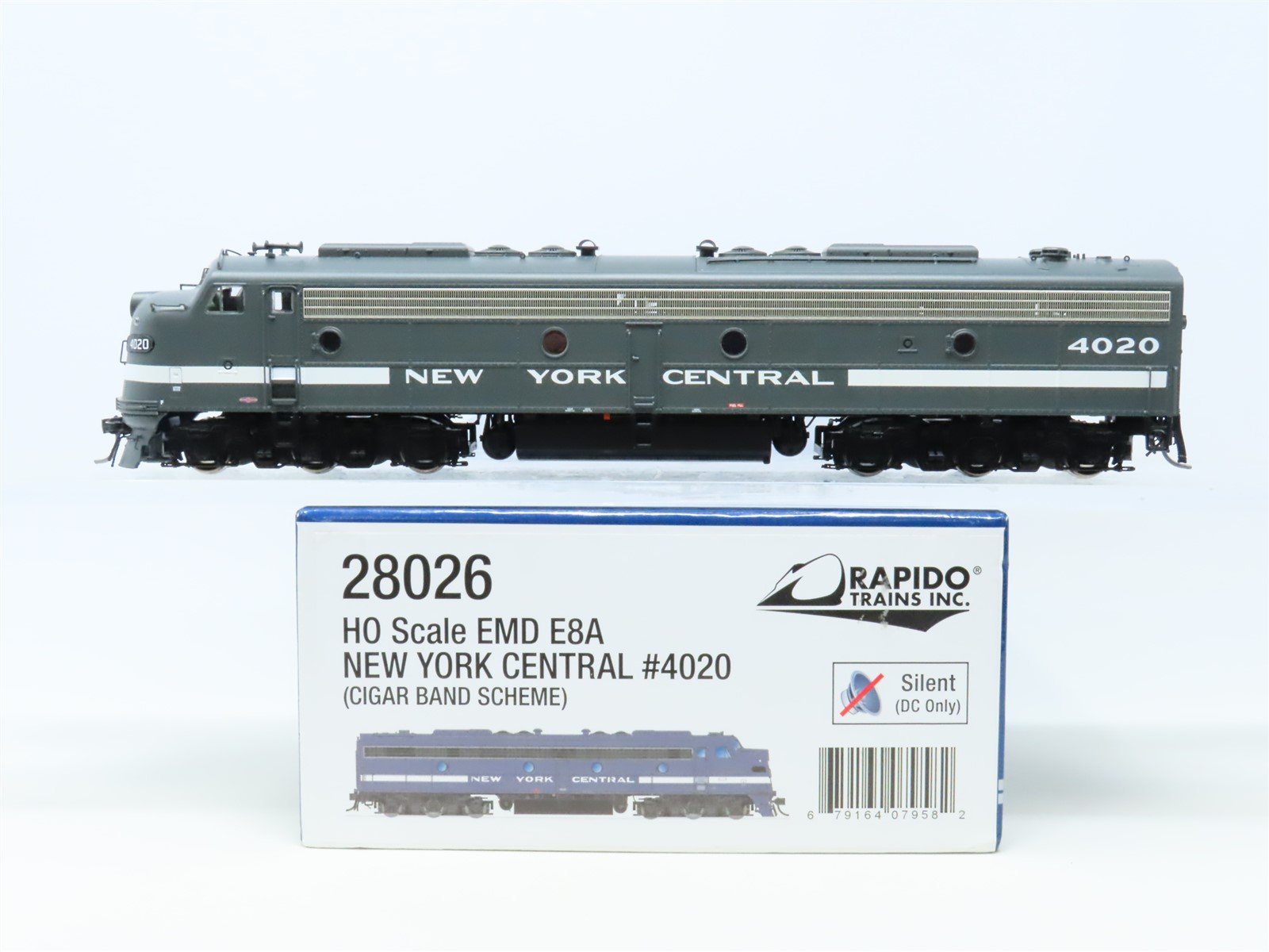 HO Rapido 28026 NYC New York Central "Cigar Band" E8A Diesel #4020 w/DCC & Sound