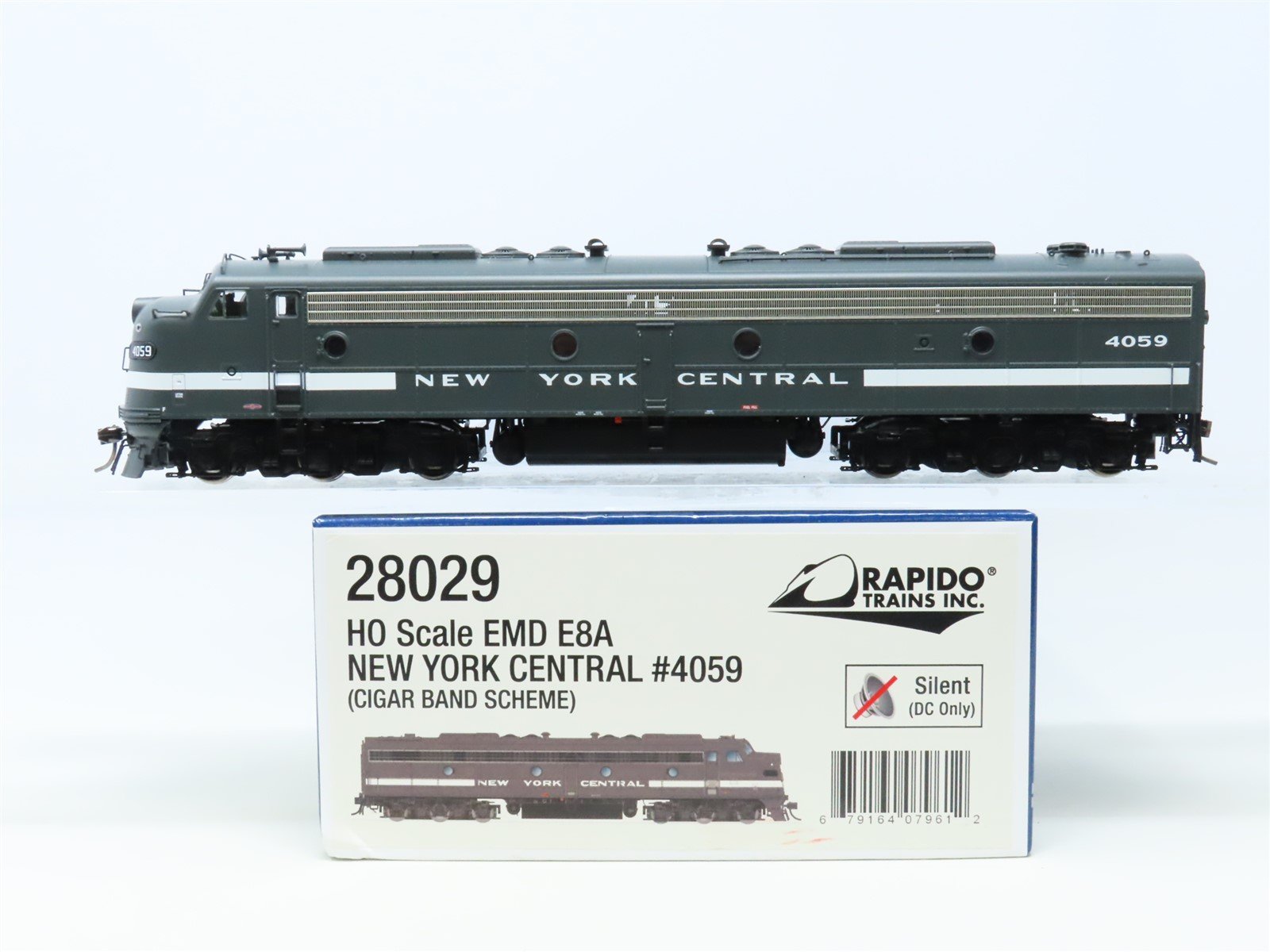 HO Rapido 28029 NYC New York Central "Cigar Band" E8A Diesel #4059 w/DCC & Sound
